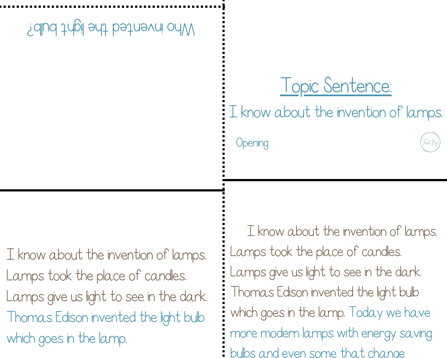Paragraph Power - Social Studies Invention Of Lamps | Whether It Is A Small Group Paired Student
