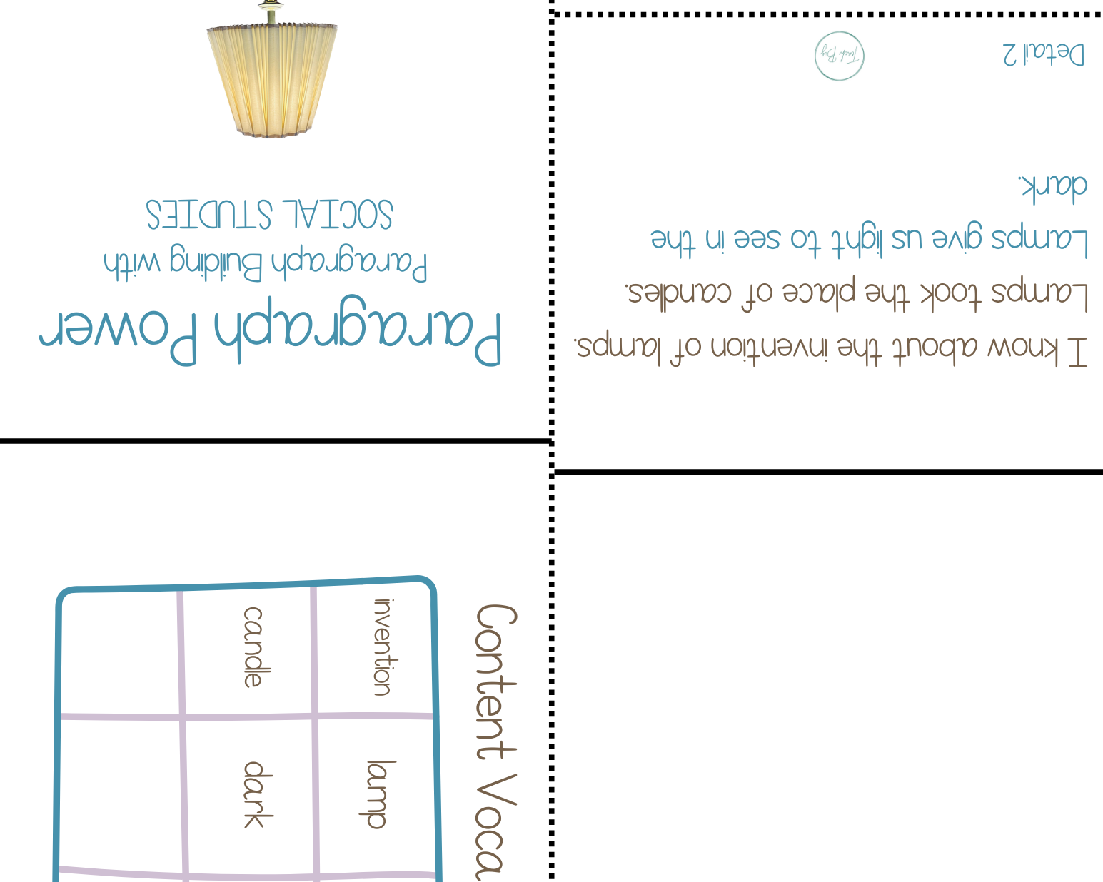 Paragraph Power - Social Studies Invention Of Lamps | Whether It Is A Small Group Paired Student