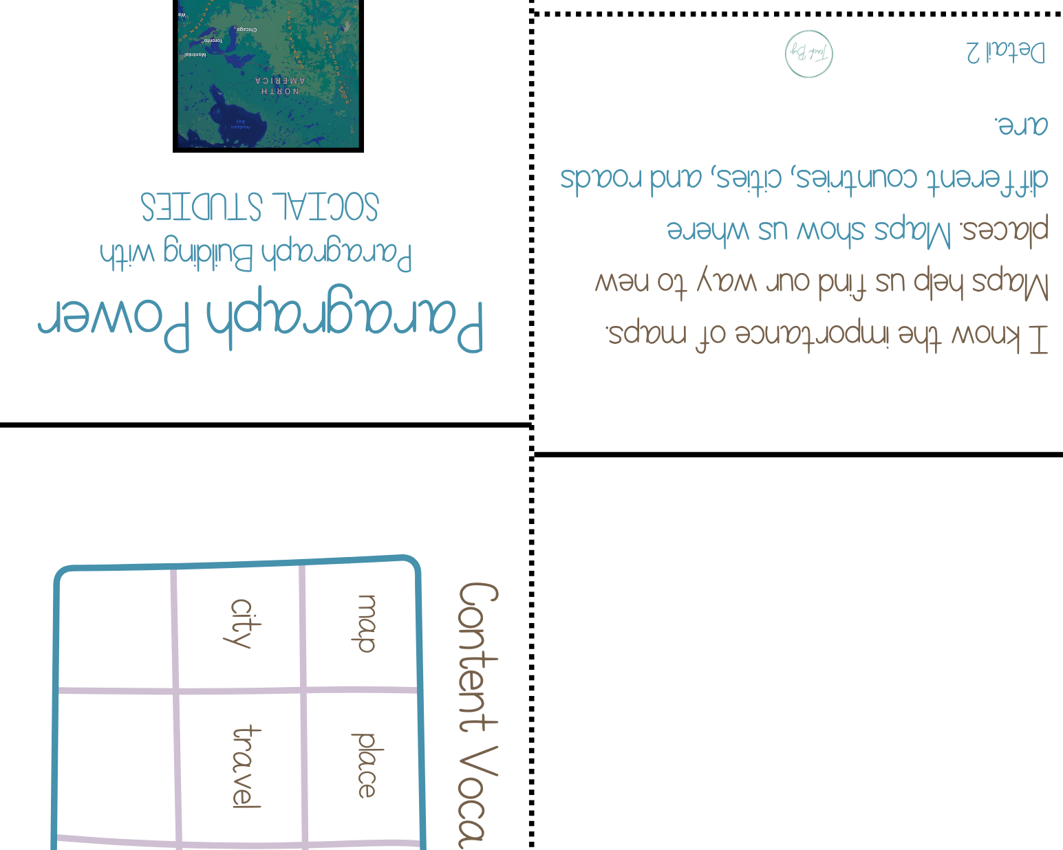 Paragraph Power - Social Studies Importance Of Maps | Whether It Is A Small Group Paired Student