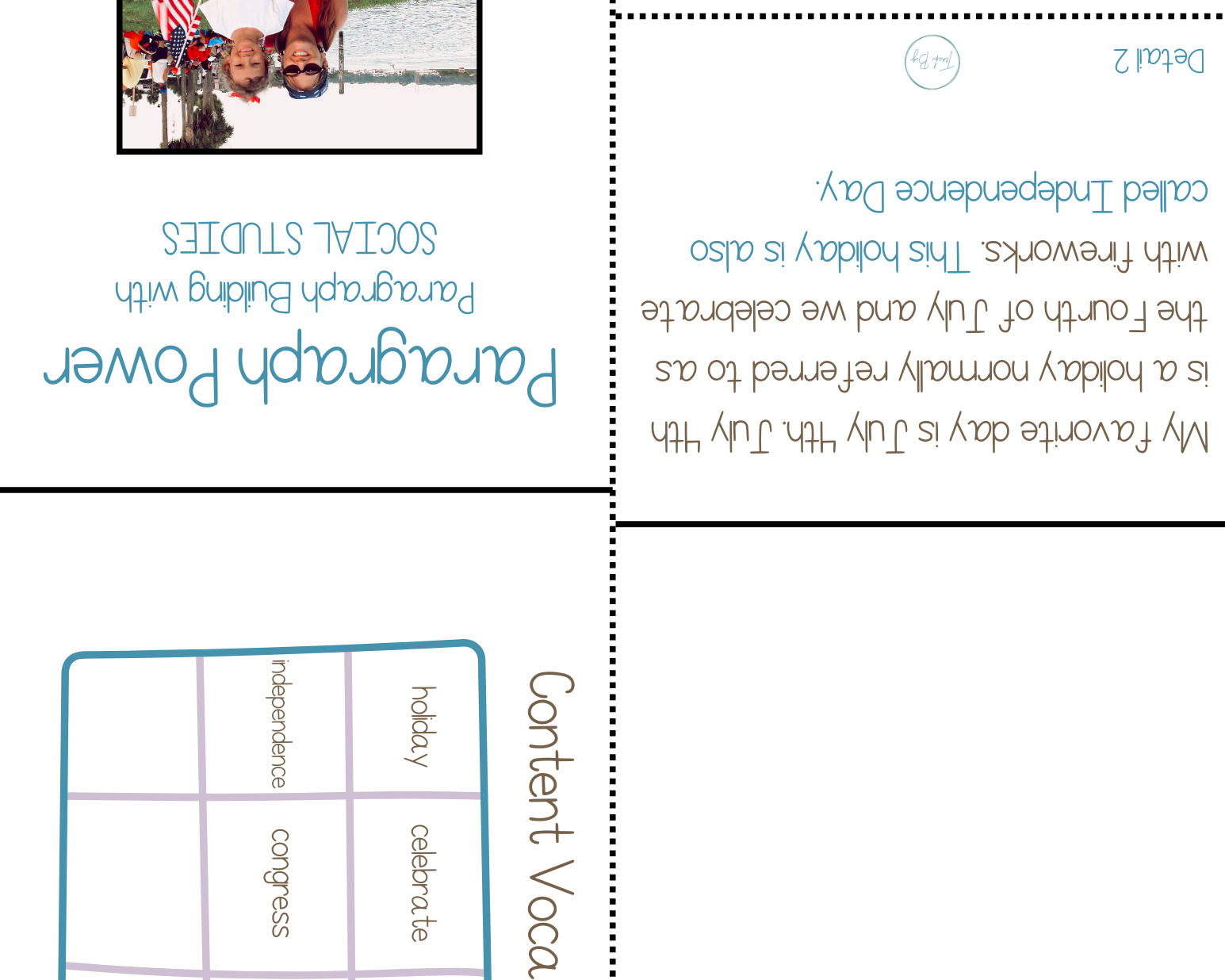 Paragraph Power - Social Studies July 4Th | Whether It Is A Small Group Paired Student Activity Or