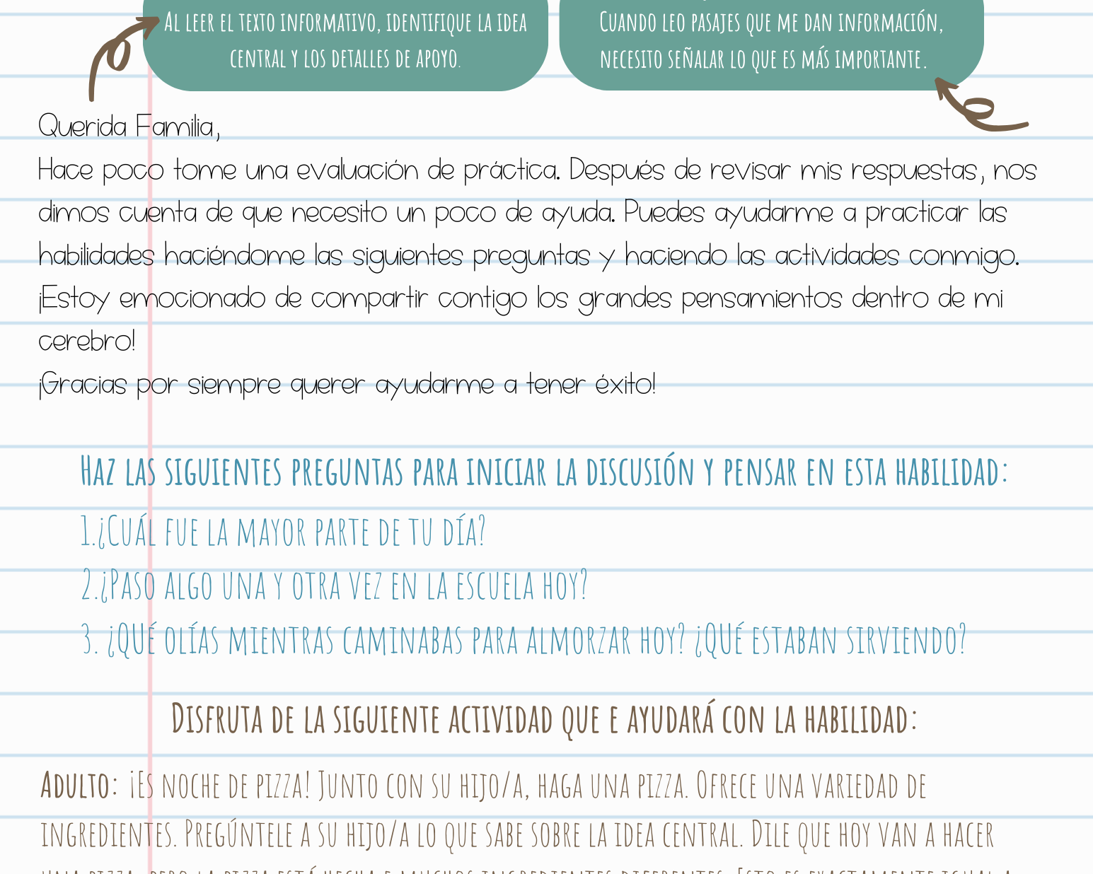 Home To School - Teks 9Di | Spanish This Teks-Specific Letter Can Be Used Based On Data You Have