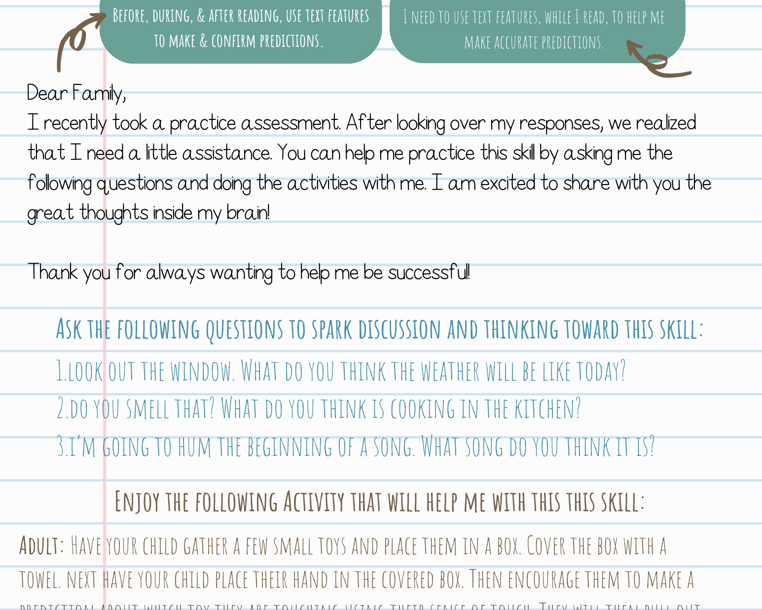 Home To School - Teks 6C | This Teks-Specific Letter Can Be Used Based On Data You Have Gathered