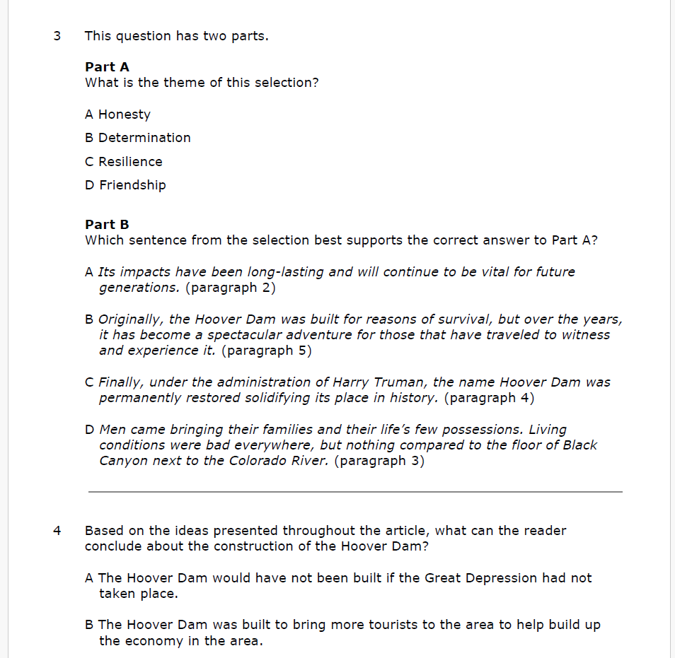 Practice Passage: Bundle 6Th Grade