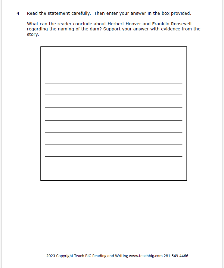 Practice Passage: Non Fiction 8Th Grade Hoover Dam