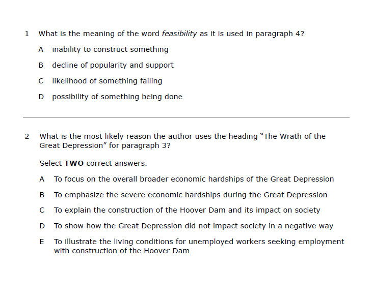 Practice Passage: Non Fiction 9Th Grade Hoover Dam