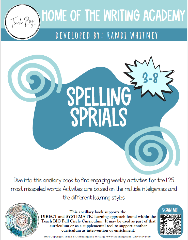 Spelling Spirals This resource is great for grades 38. Teach Big!