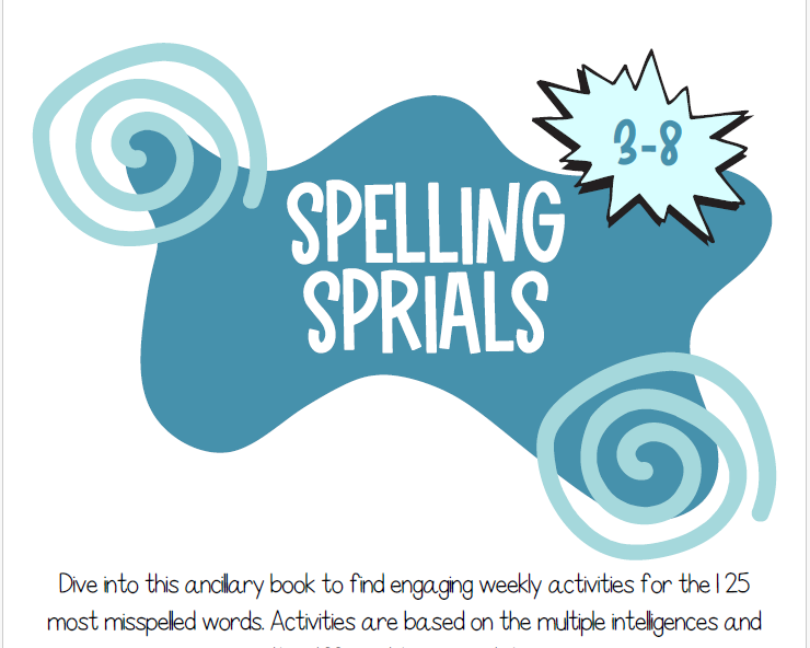 Spelling Spirals | This Resource Is Great For Grades 3-8.