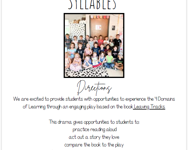 Break It Up: A Drama About Breaking Words Into Syllables