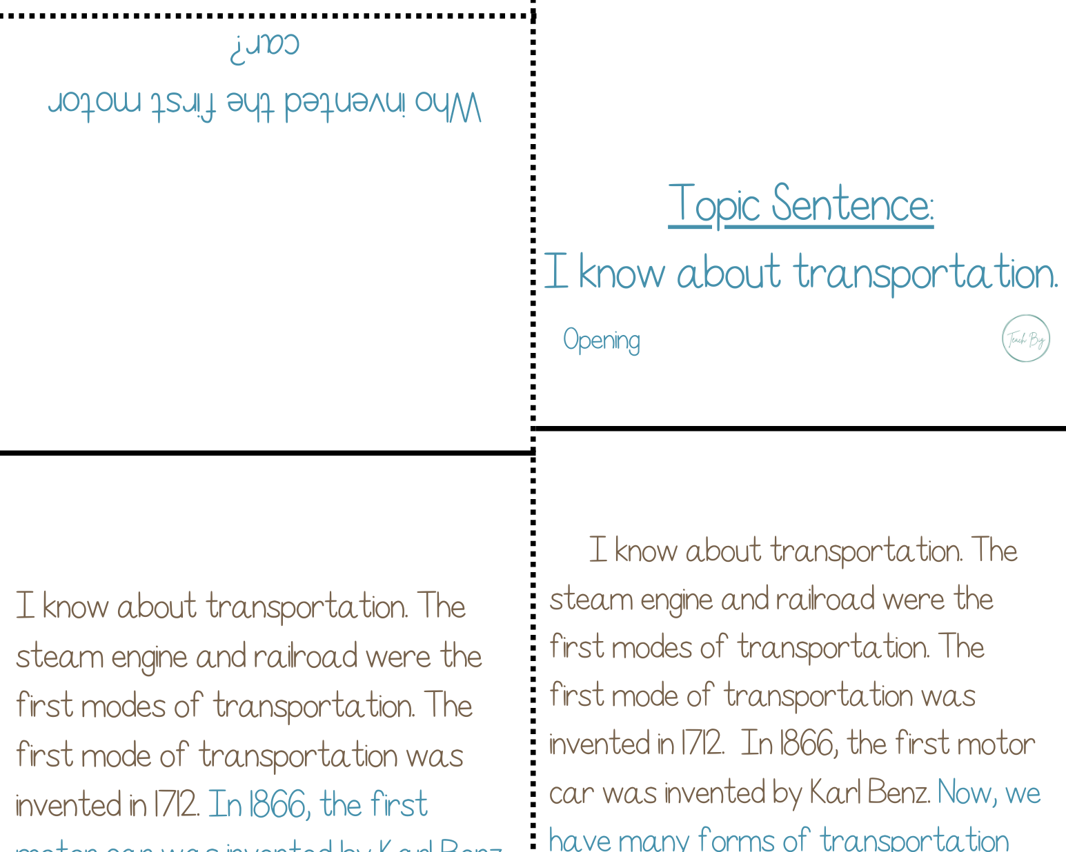 Paragraph Power - Social Studies Transportation | Whether It Is A Small Group Paired Student