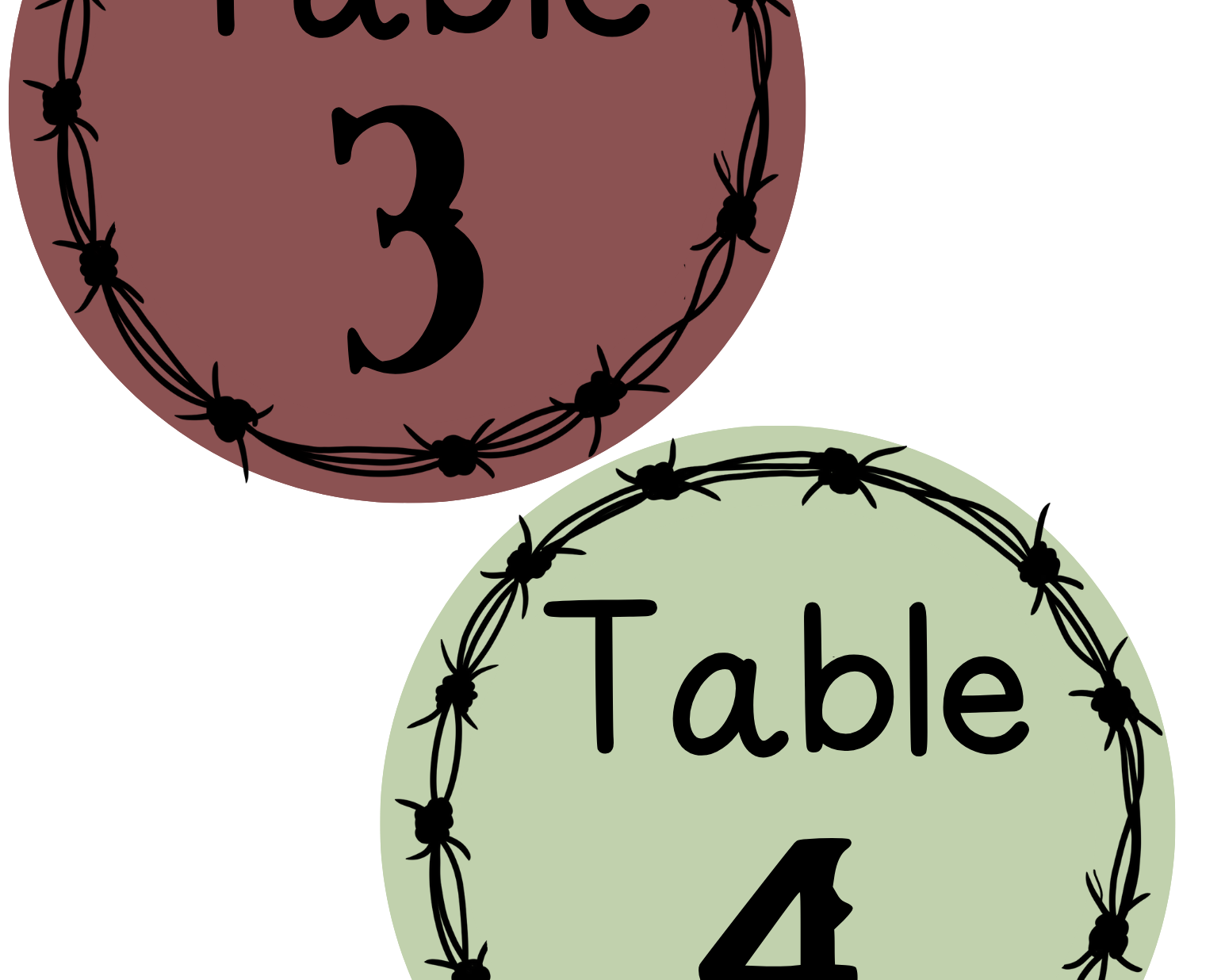 Drawer/Table Labels | Buffalo Nickel Ranch Theme