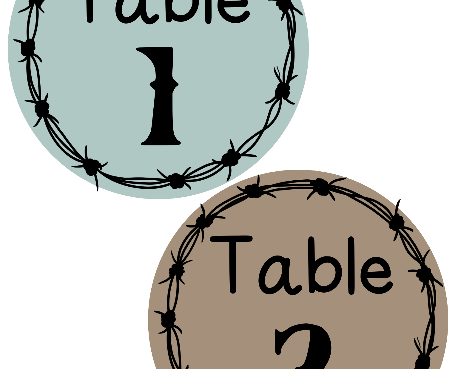 Drawer/Table Labels | Buffalo Nickel Ranch Theme