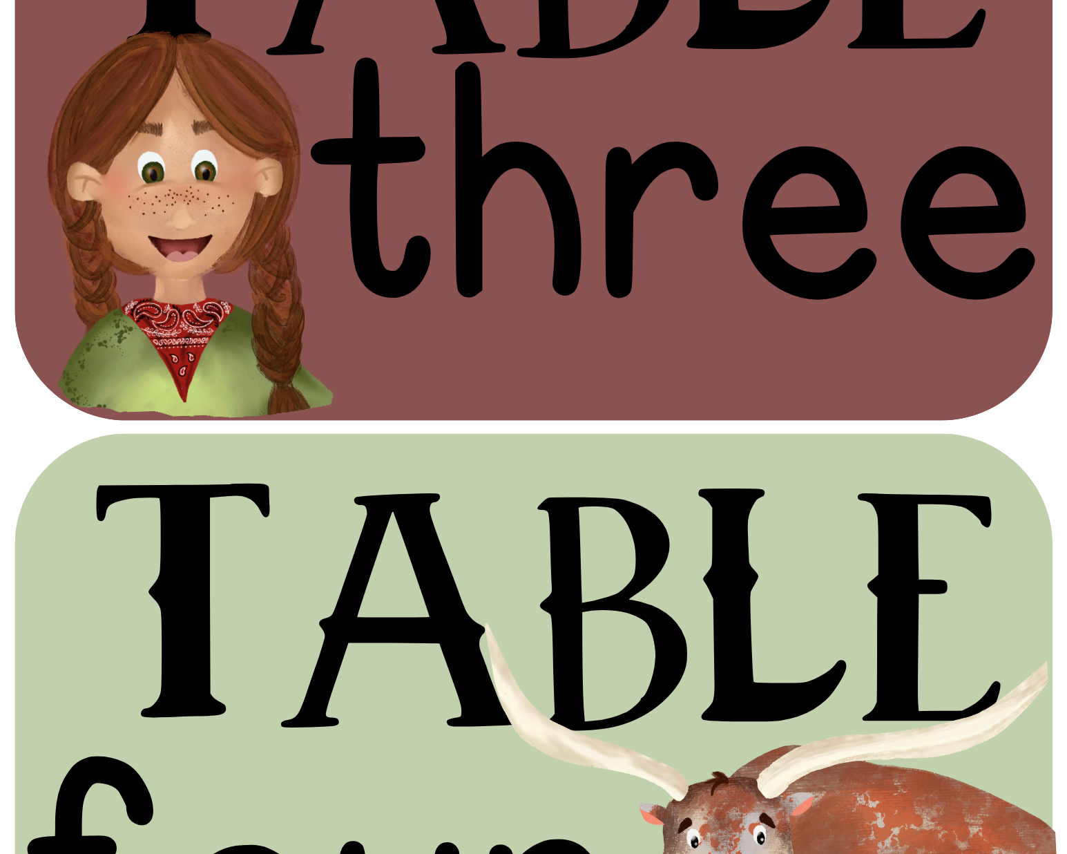 Drawer/Table Labels | Buffalo Nickel Ranch Theme