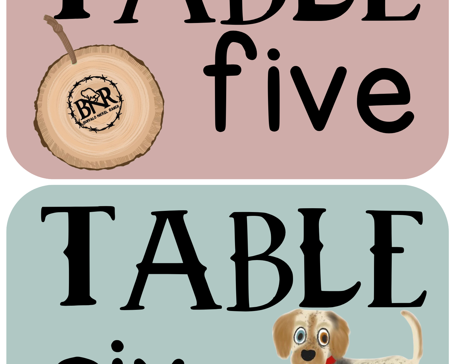 Drawer/Table Labels | Buffalo Nickel Ranch Theme