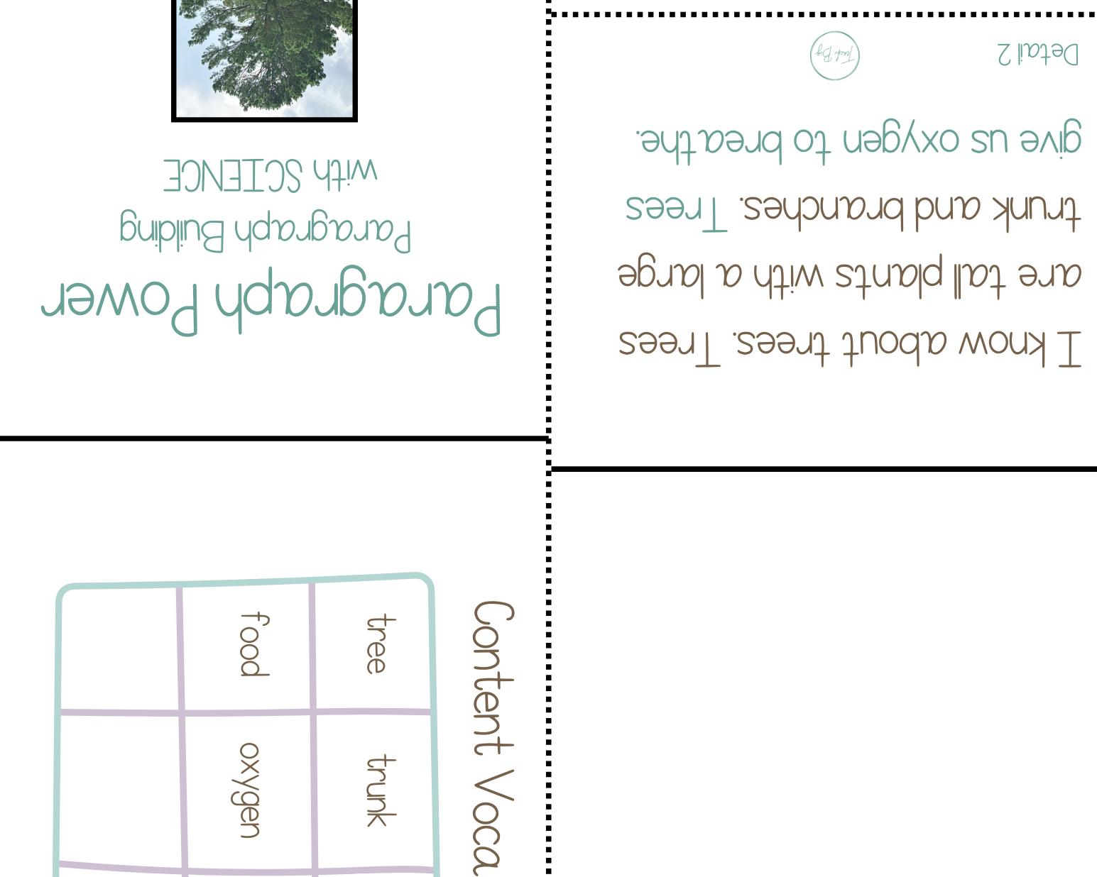 Paragraph Power - Science Trees | Whether It Is A Small Group Paired Student Activity Or An