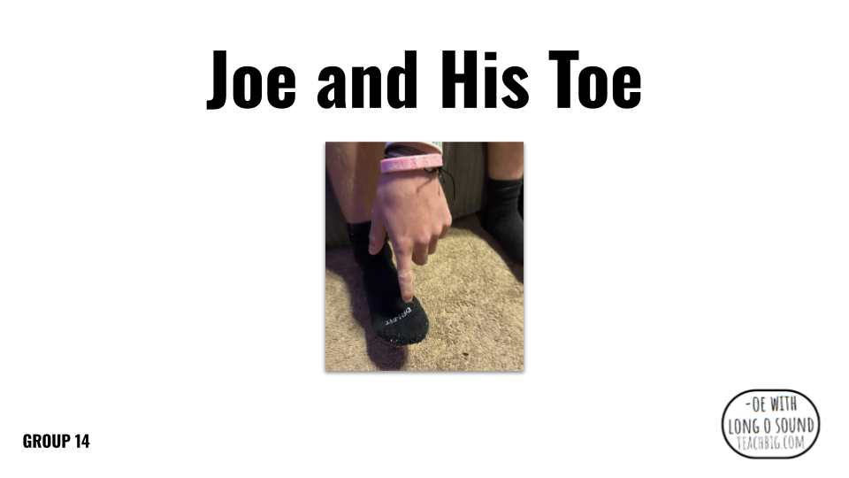 Direct Decodable – Joe And His Toe - Group 14 Level A