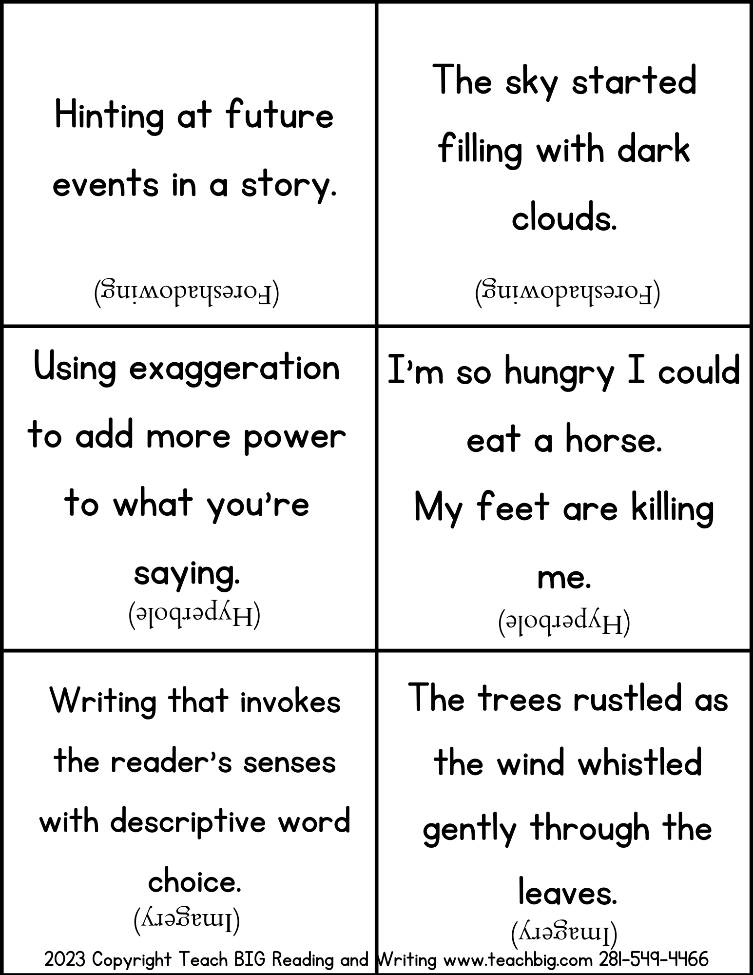 Literary Devices Bingo - This Resource Is Great For Grades 7-8.