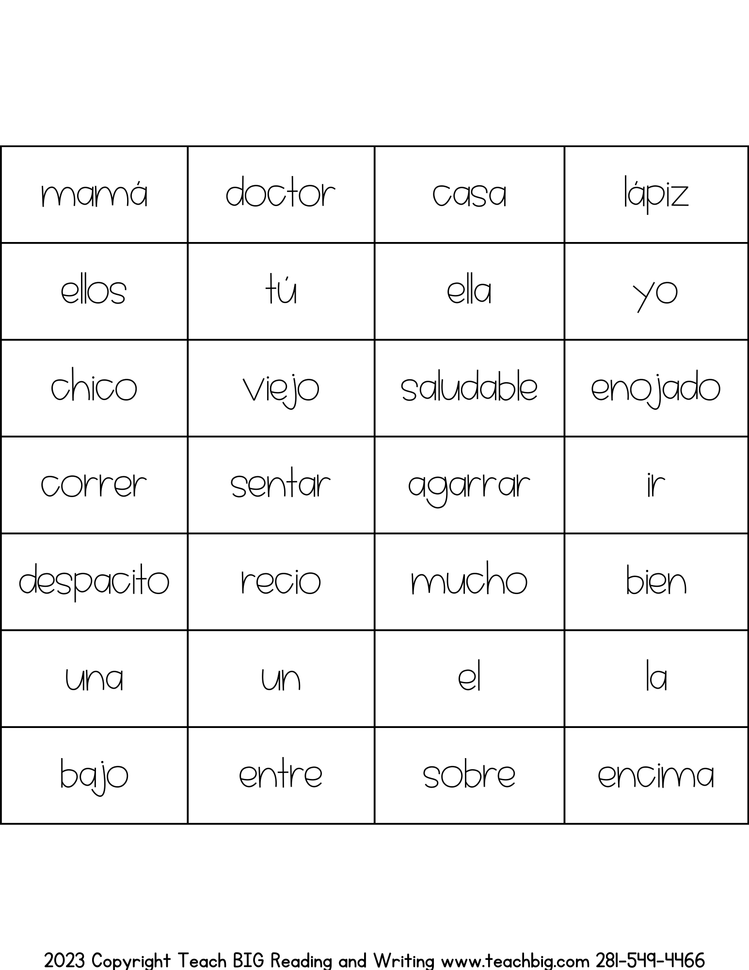 Parts Of Speech - Spanish This Resource Is Great For Grades 2-3.