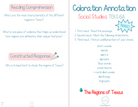 4Th Grade Coloration Annotation: Social Studies - Phonics