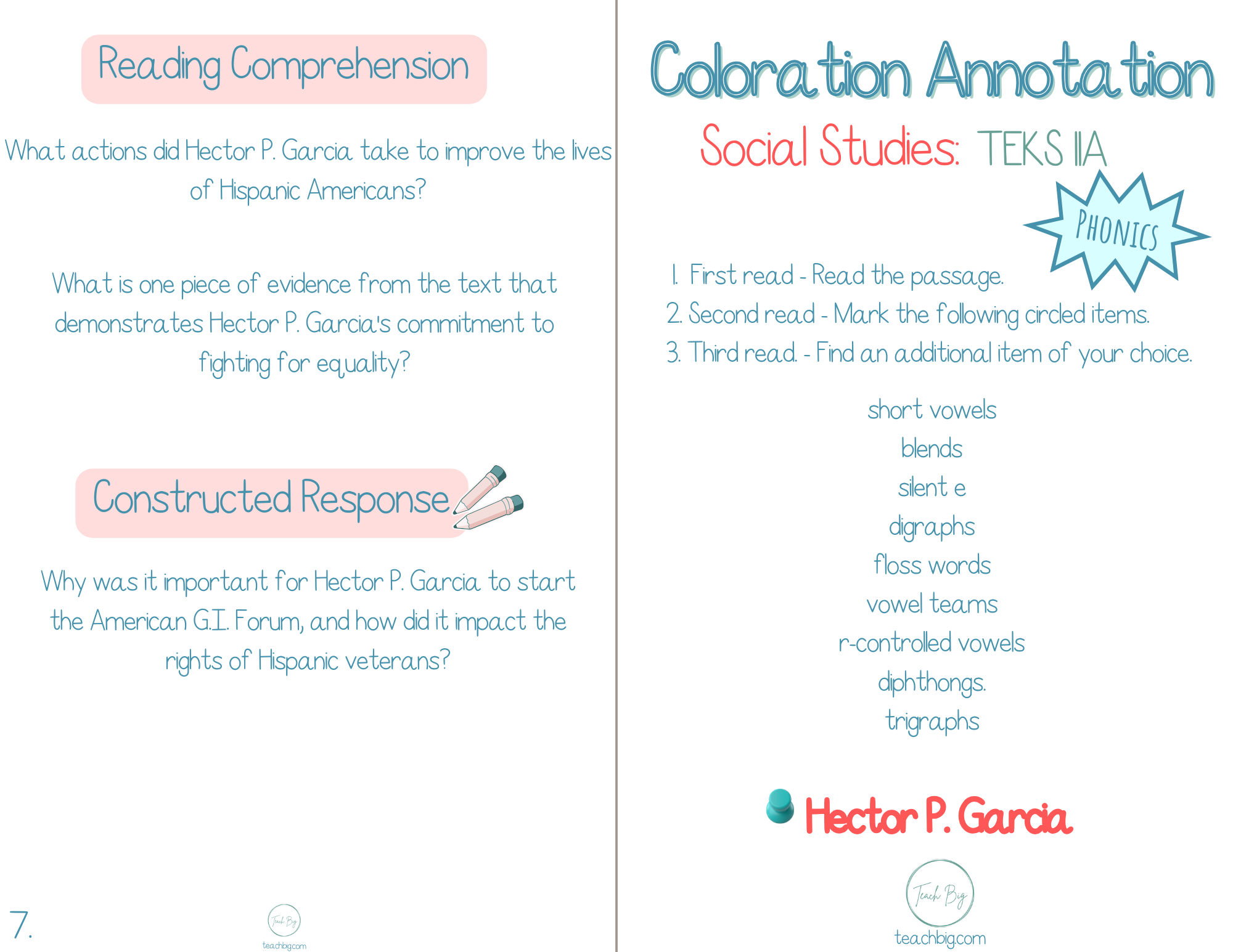 3Rd Grade Coloration Annotation: Social Studies - Phonics