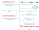 4Th Grade Coloration Annotation: Social Studies - Capitalization & Punctuation