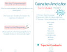 5Th Grade Coloration Annotation: Social Studies - Phonics