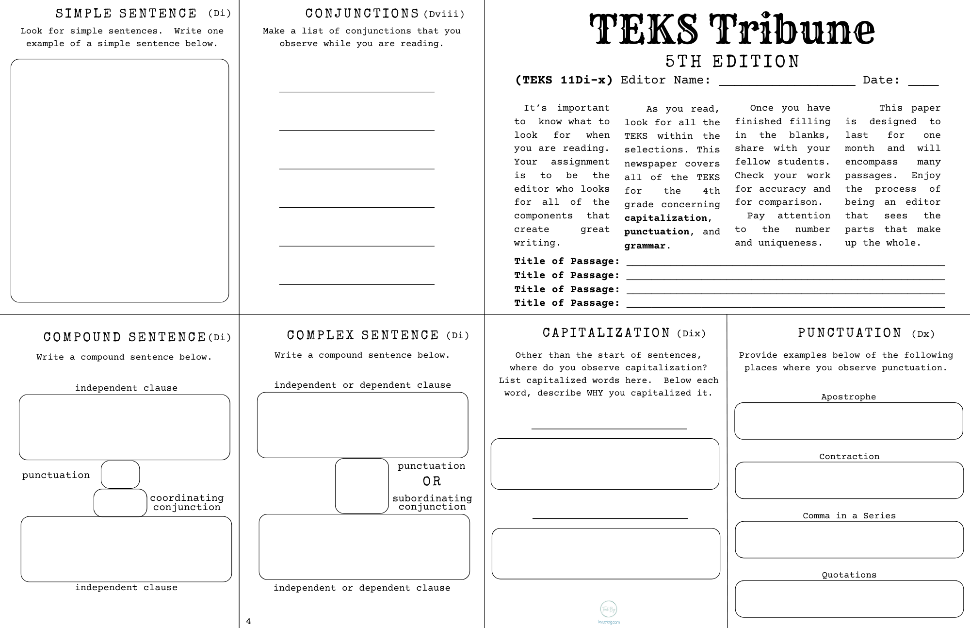 Teks Tribune - 5Th Grade Edition