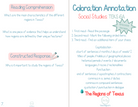 4Th Grade Coloration Annotation: Social Studies - Capitalization & Punctuation