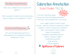 4Th Grade Coloration Annotation: Social Studies - Grammar