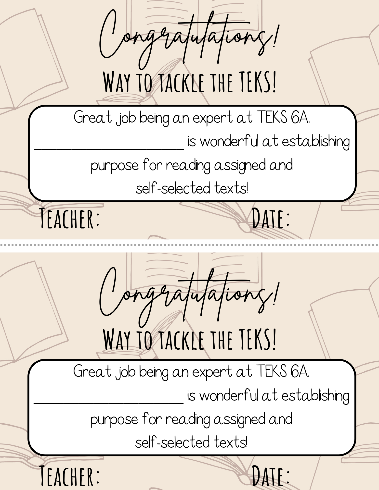 Way To Tackle The Teks! Certificate - Teks 6A 6I | This Certificate Isn’t Just A Paper; It