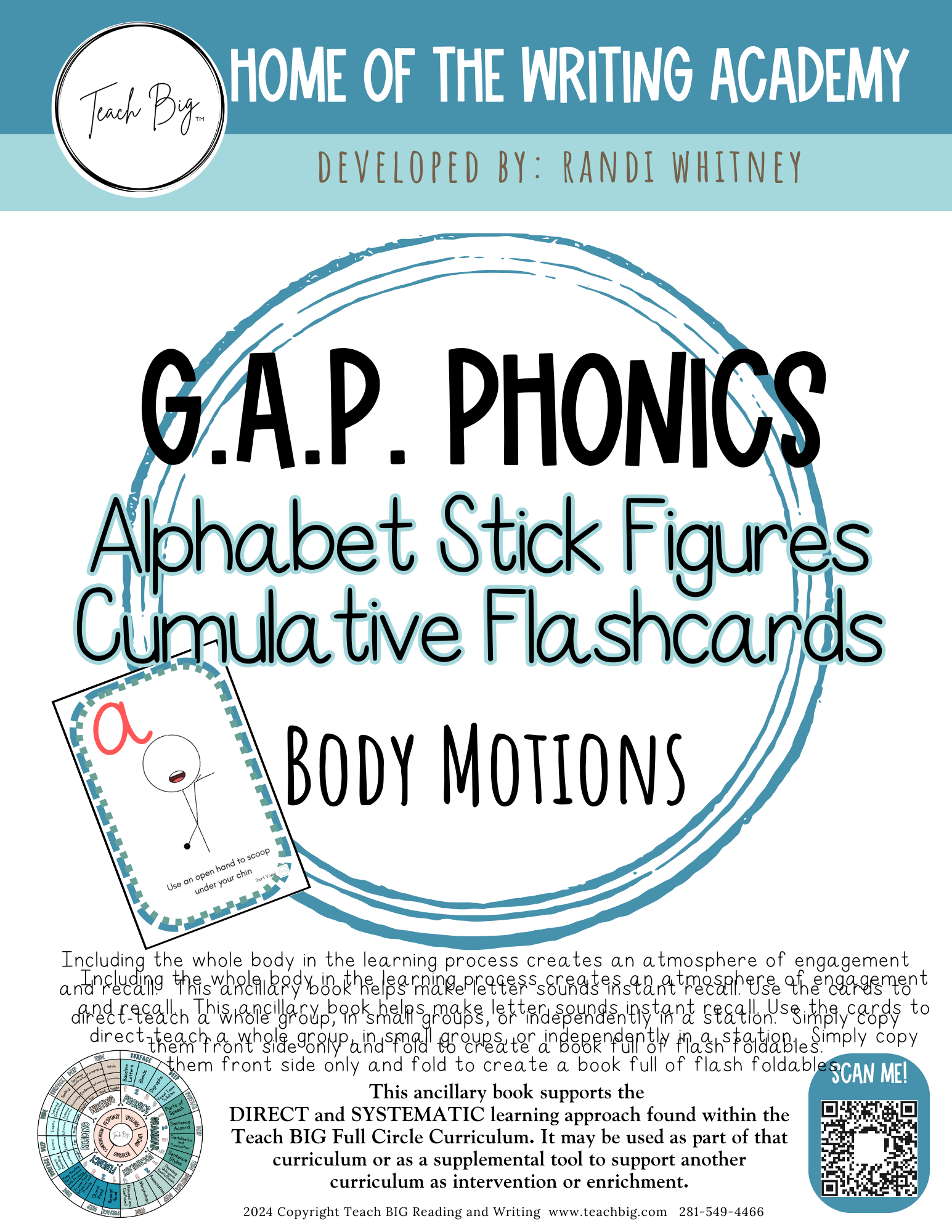 Alphabet Stick Figures Cumulative Flashcards