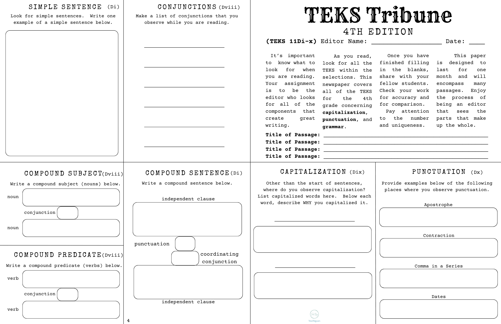 Teks Tribune - 4Th Grade Edition