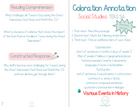 4Th Grade Coloration Annotation: Social Studies - Capitalization & Punctuation