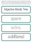 Adjective Word Trios | The Additive Word Trios Item Is A Set Of 36 Sets Three Words That Cover All