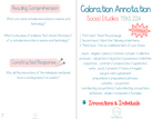 5Th Grade Coloration Annotation: Social Studies - Grammar