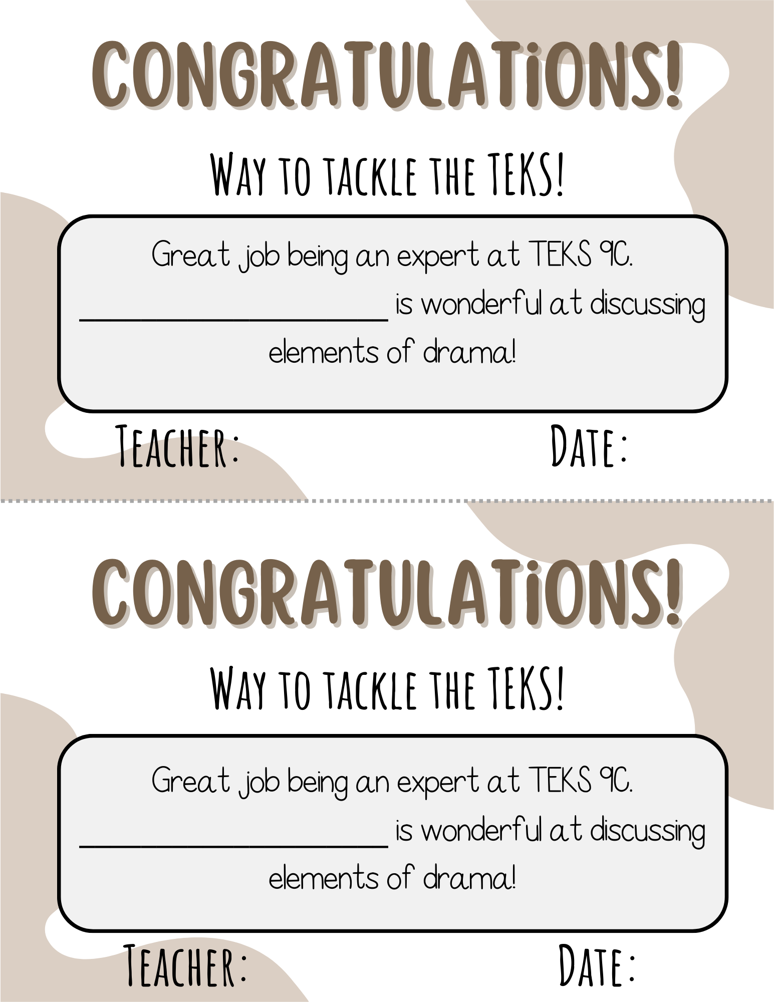 Way To Tackle The Teks! Certificate - Teks 9A 9F | This Certificate Isn’t Just A Paper; It