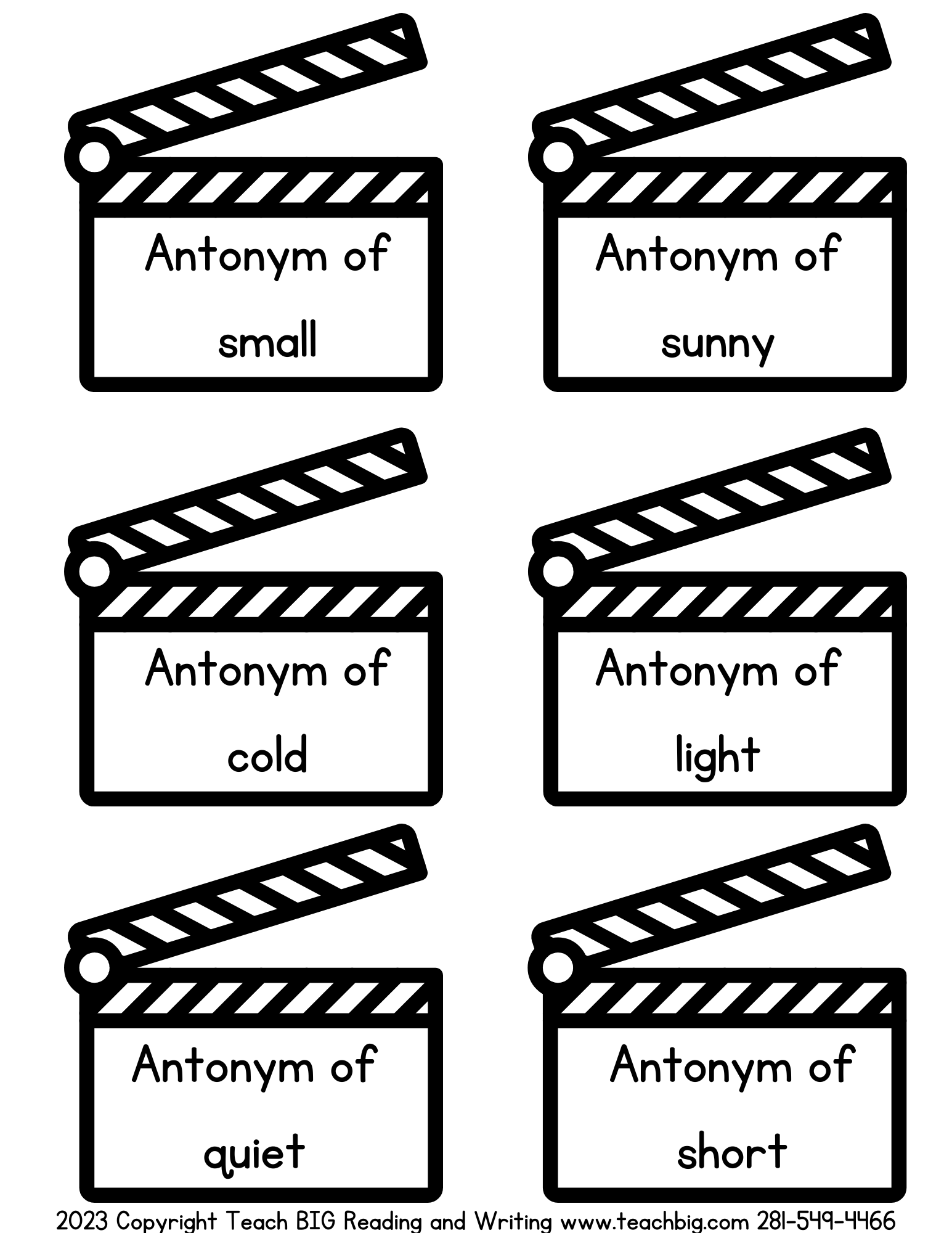 Antonym Acting! - This Resource Is Great For Grades 2-3.