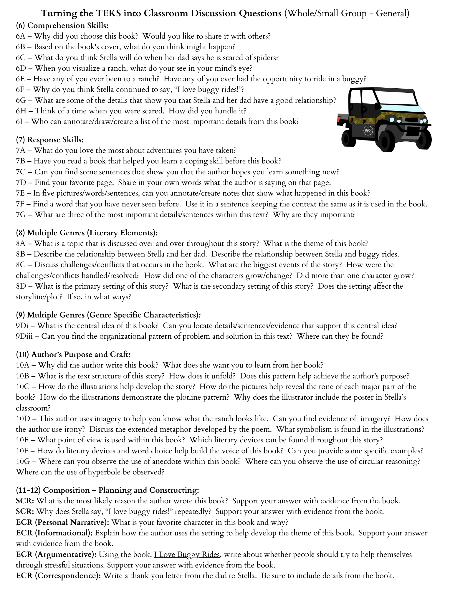 Buggy Rides | Study Guide