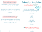 4Th Grade Coloration Annotation: Social Studies - Phonics