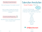 5Th Grade Coloration Annotation: Social Studies - Phonics