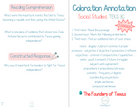 4Th Grade Coloration Annotation: Social Studies - Grammar