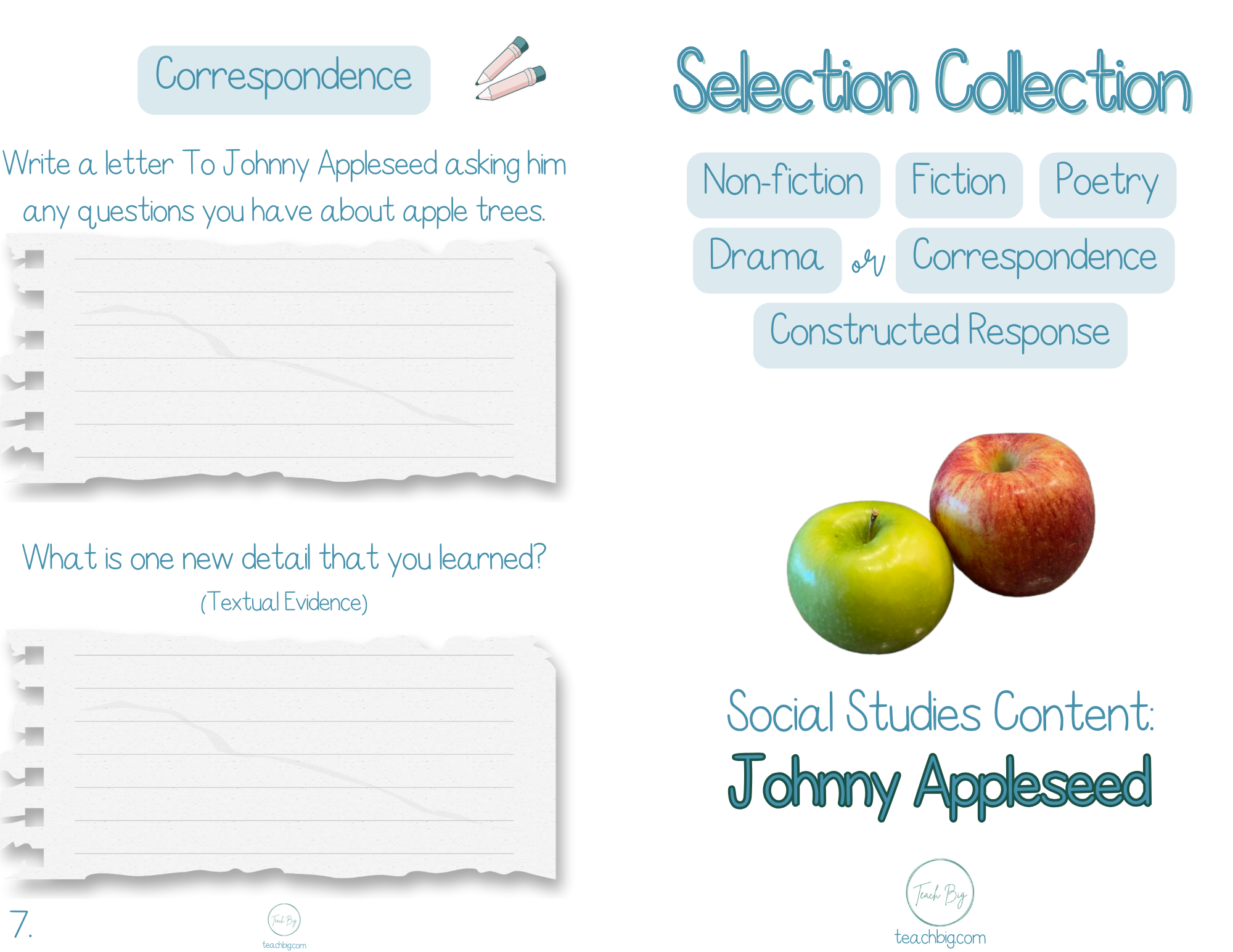 Selection Collection Johnny Appleseed | Included In The Selection You Will Find A Nonfiction Piece