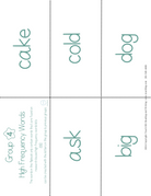 High Frequency Words Booklet - Group 4 | These High Frequency Booklets Are Paramount When