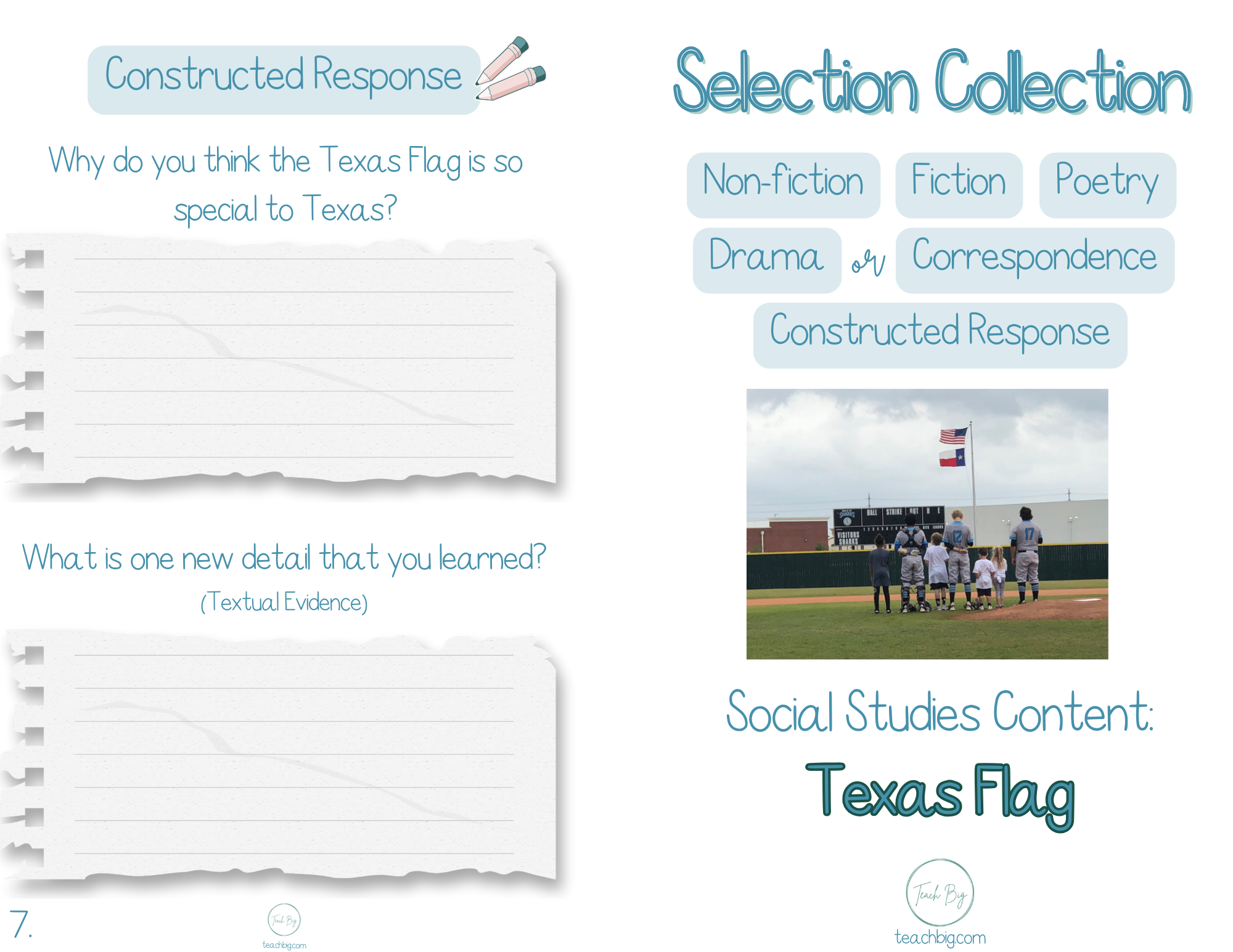 Selection Collection Texas Flag | Included In The Selection You Will Find A Nonfiction Piece Fiction