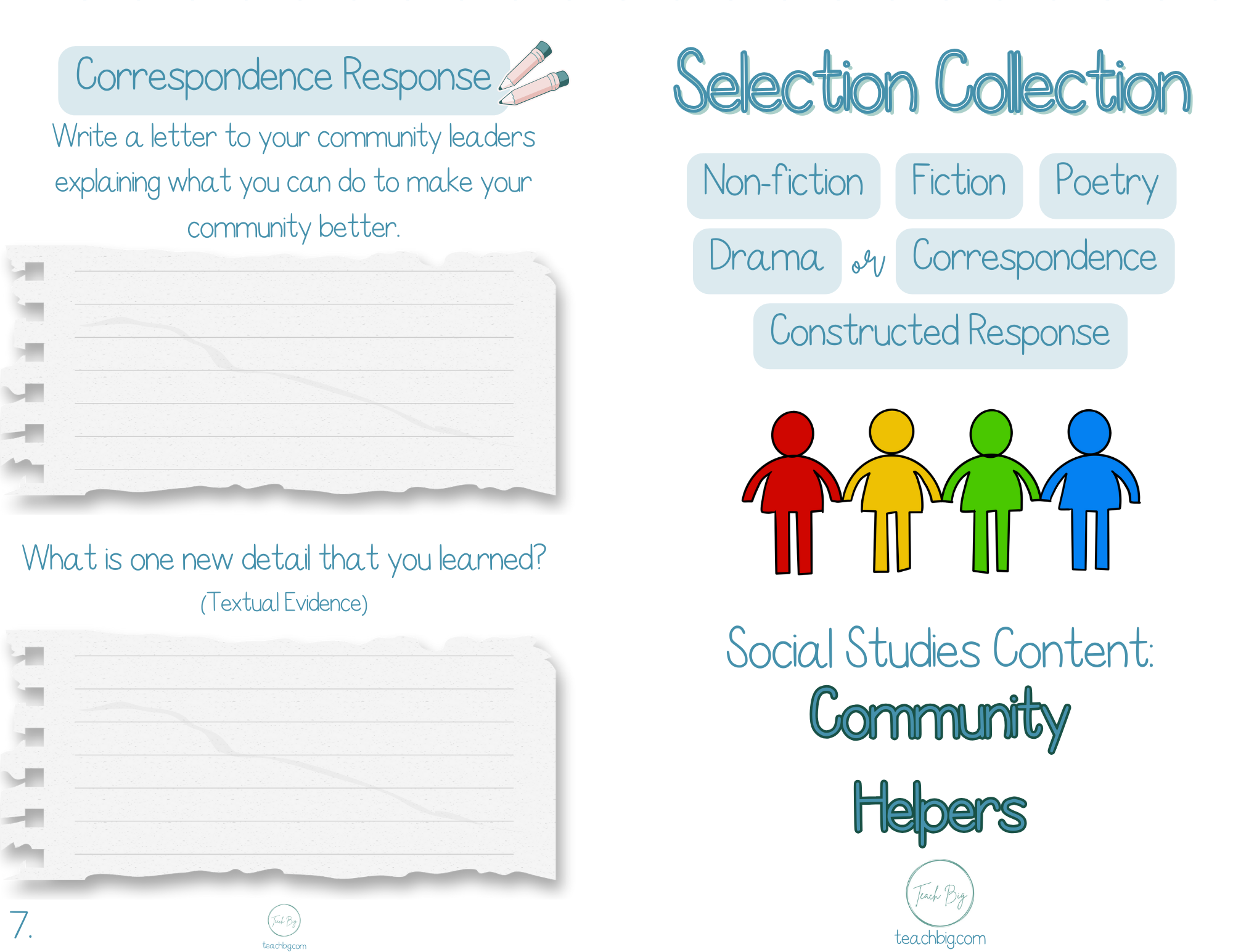 Selection Collection Social Studies Community Helpers | Included In The Selection Collection You