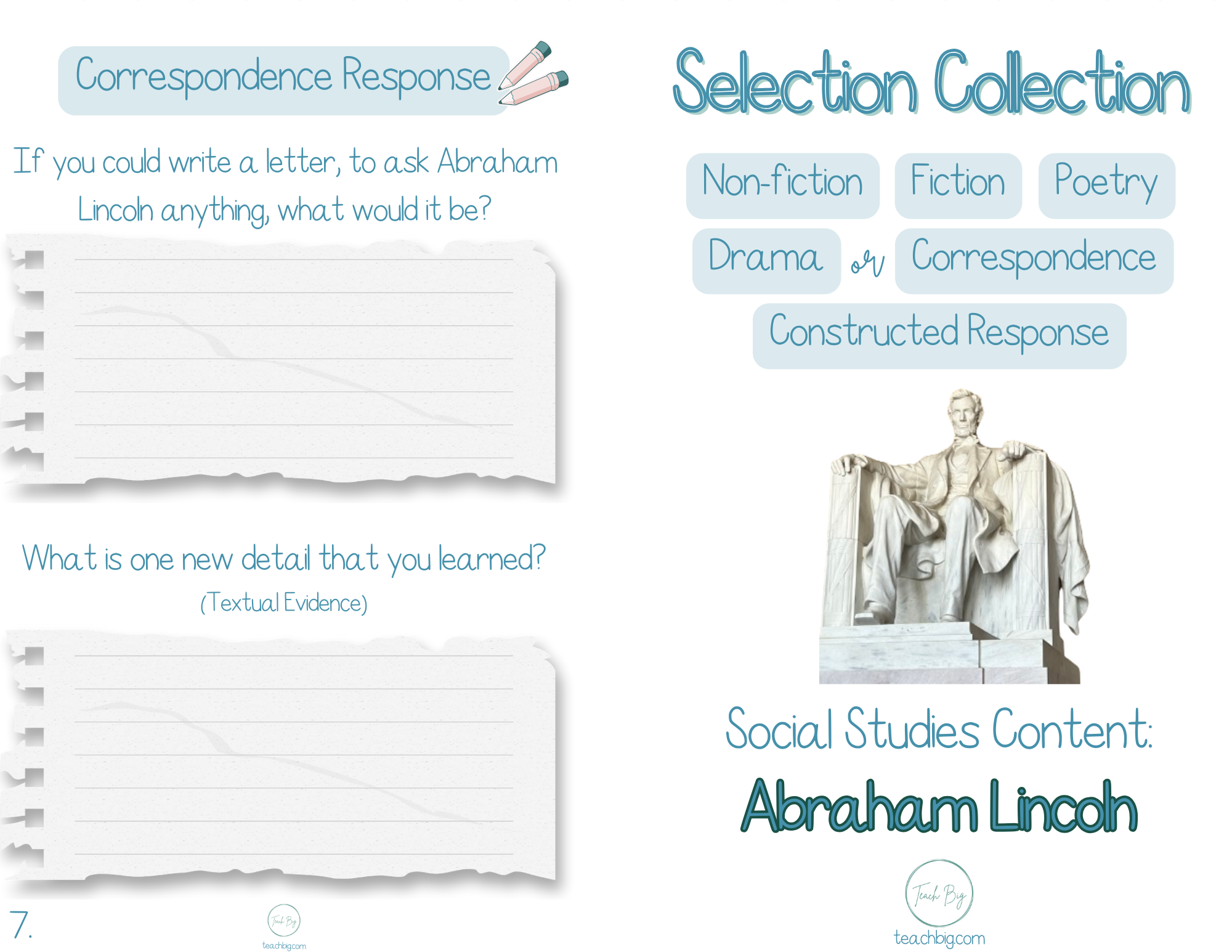 Selection Collection Social Studies Abraham Lincoln | Included In The Selection Collection You Will