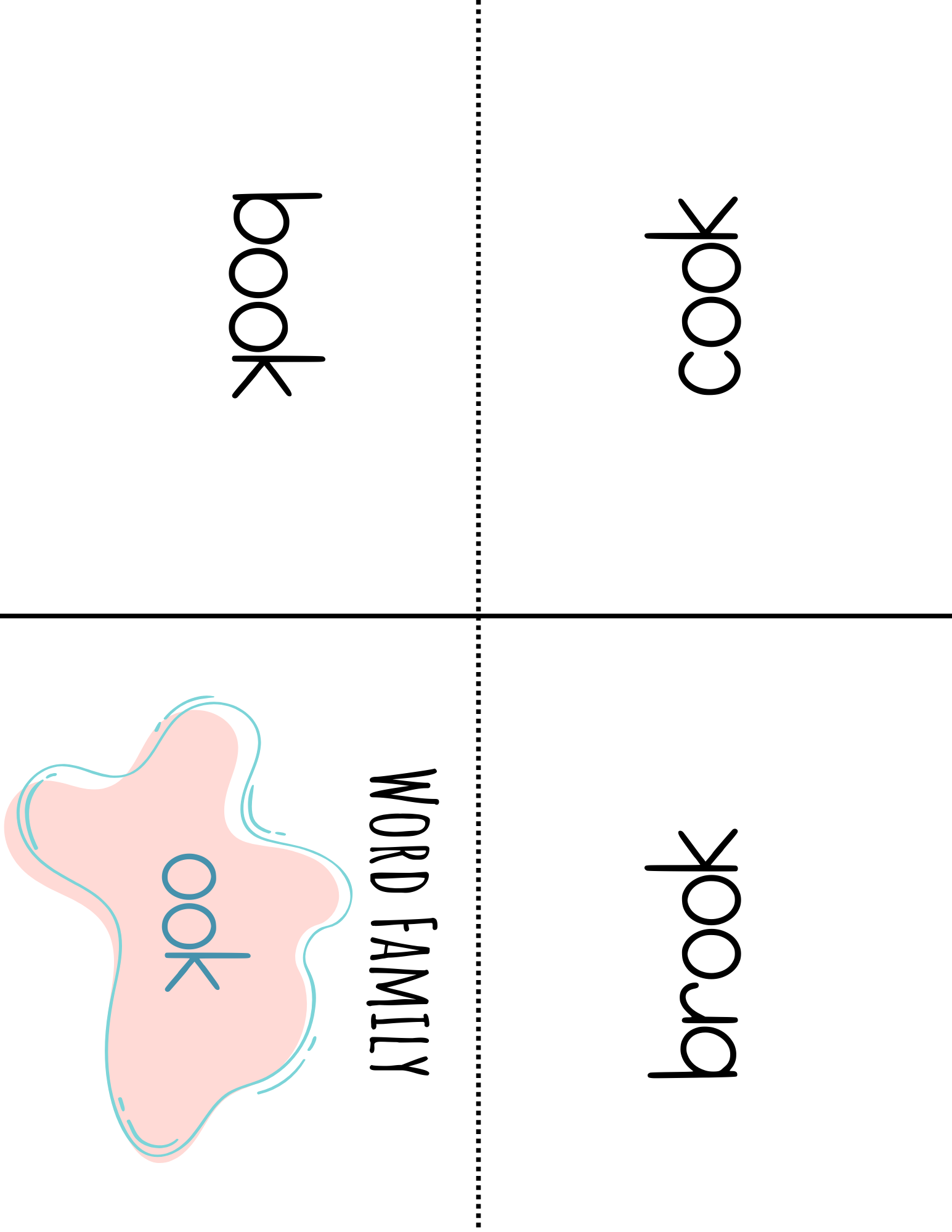 Word Family Books - Ook:  This Word Family Booklet Emphasizes The Ook. It Goes Great In A Station Or