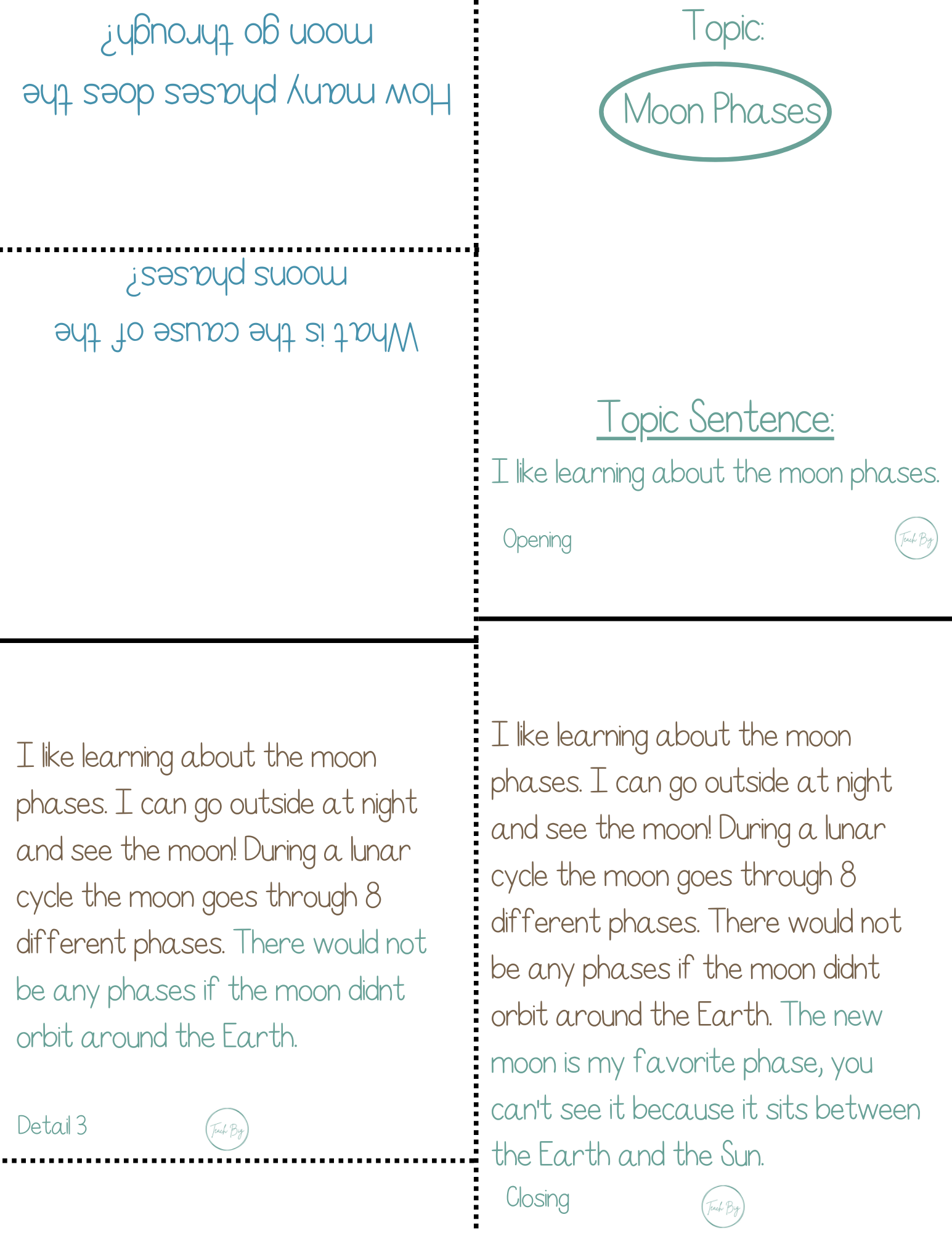 Paragraph Power Science Moon Phases | Whether It Is A Small Group Paired Student Activity Or An