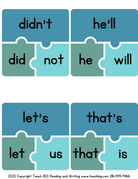 Contraction Puzzles Activity - This Resource Is Great For Grades 2-3.