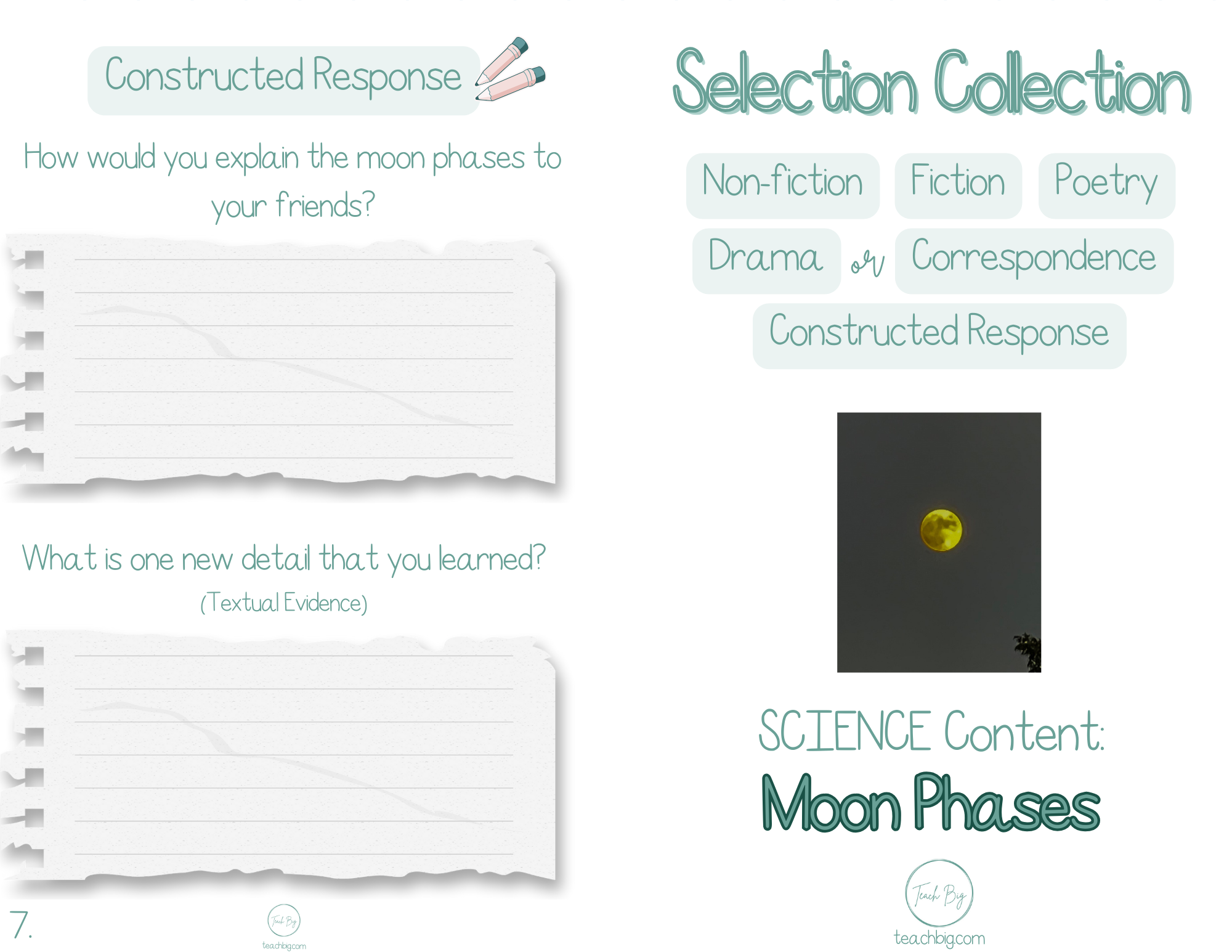 Selection Collection - Science Moon Phases | Included In The You Will Find A Nonfiction Fiction