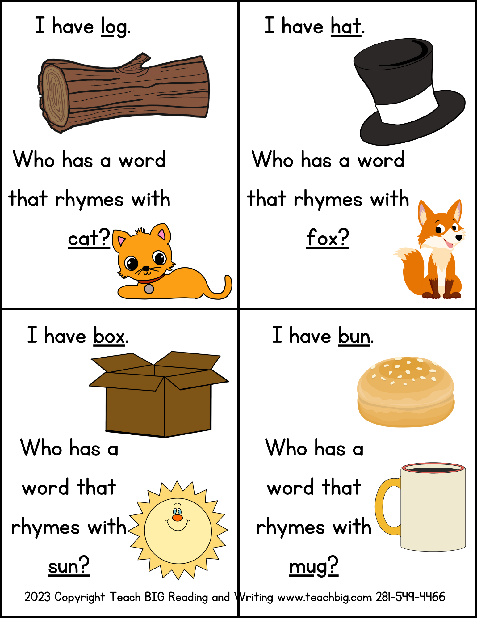 Rhyme Time:  A Fun Activity That Can Be Used In A Station Or Small Group.